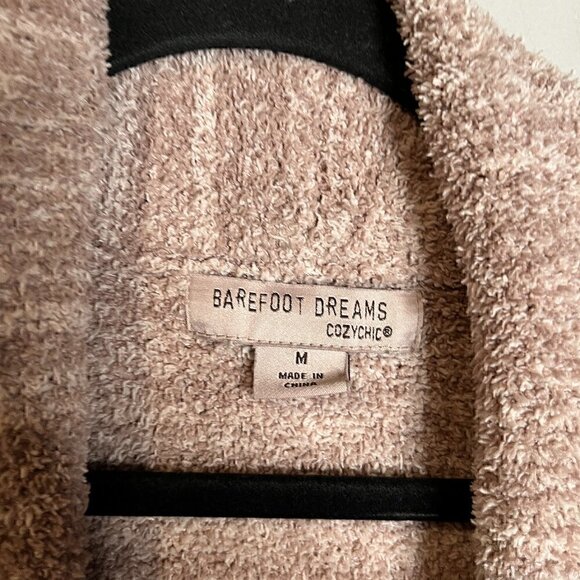 Barefoot Dreams CozyChic pink open cardigan sweater - Picture 3 of 5